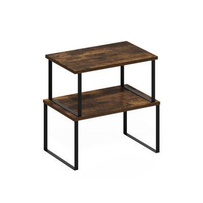 Ravel Multipurpose Expandable, Stackable Kitchen Counter Shelves, Set of 2, Anya
