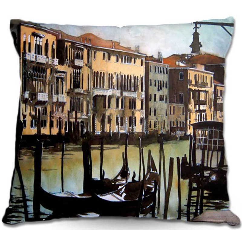  Coussin Couch Views over Venice, 20 po x 20 po