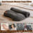 USB Heated Cervical Neck Pillow, Zero Pressure Memory Foam Bed Pillow with 3 Heat Levels & Eye Mask for Neck Pain Relief