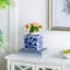 Pot décoratif chinois à motif floral chinois et bleu