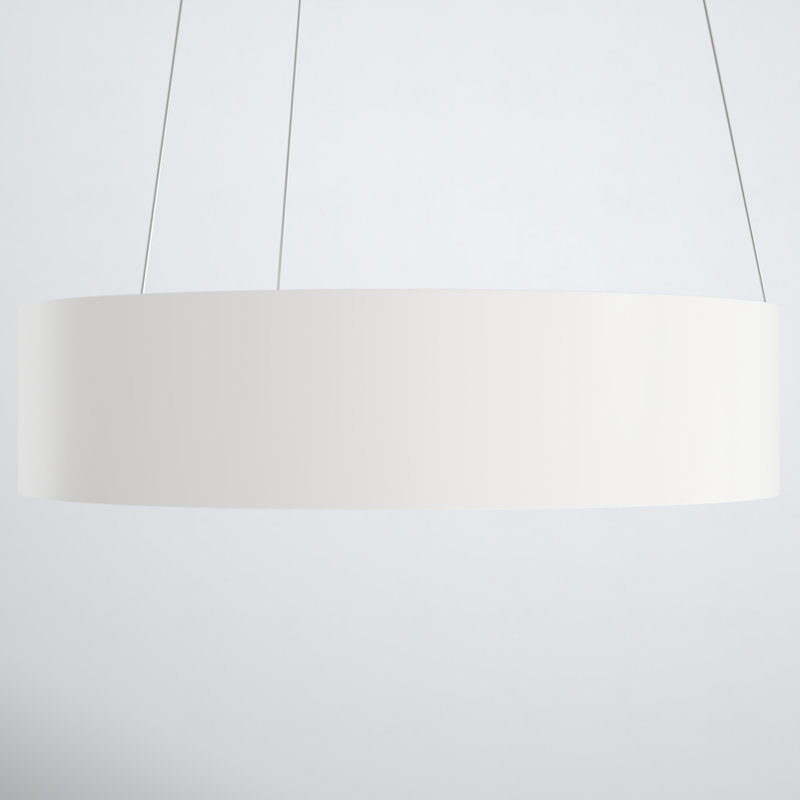 Romain 1 - Light LED Pendant, White, 4" H x 18" W x 18" D