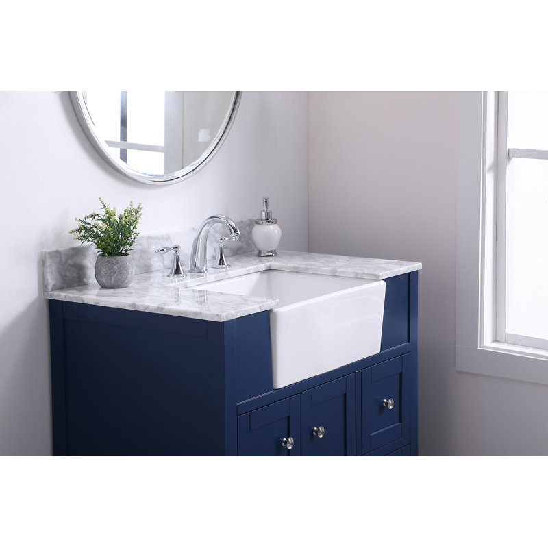Ensemble de meuble-lavabo simple 36 po Lebrun, bleu