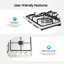 Cuisinière à gaz en acier inoxydable