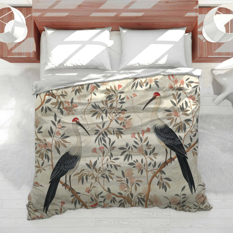Birds Wildlife Cotton Blend Comforter, King Comforter