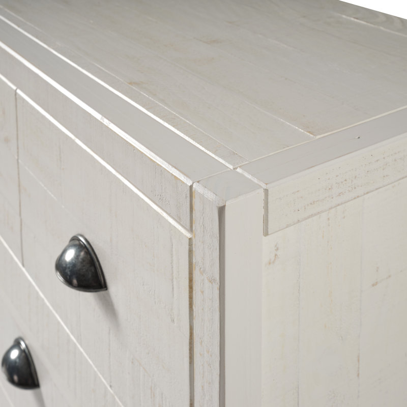 Commode 5 tiroirs Arranda, Blanc côtier