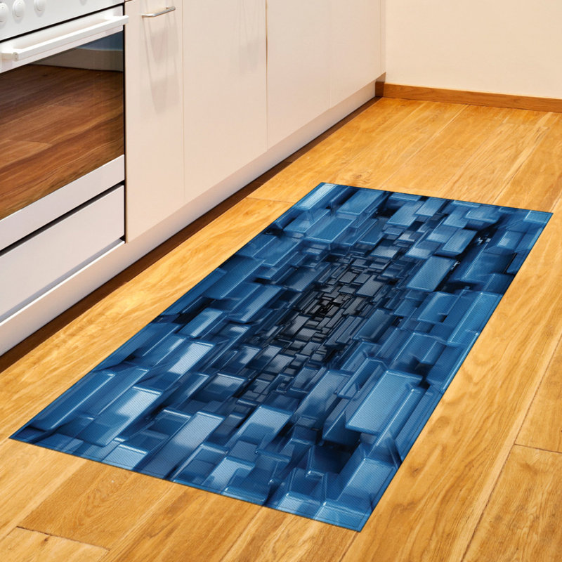 Abstract High Density Long Fiber Poly Threads Decorative Area Rug Carpet, Rectangle 2'7" x 5'