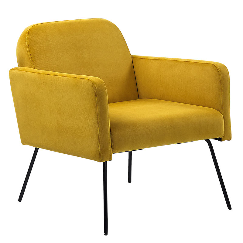 Eck Upholstered Armchair, Yellow