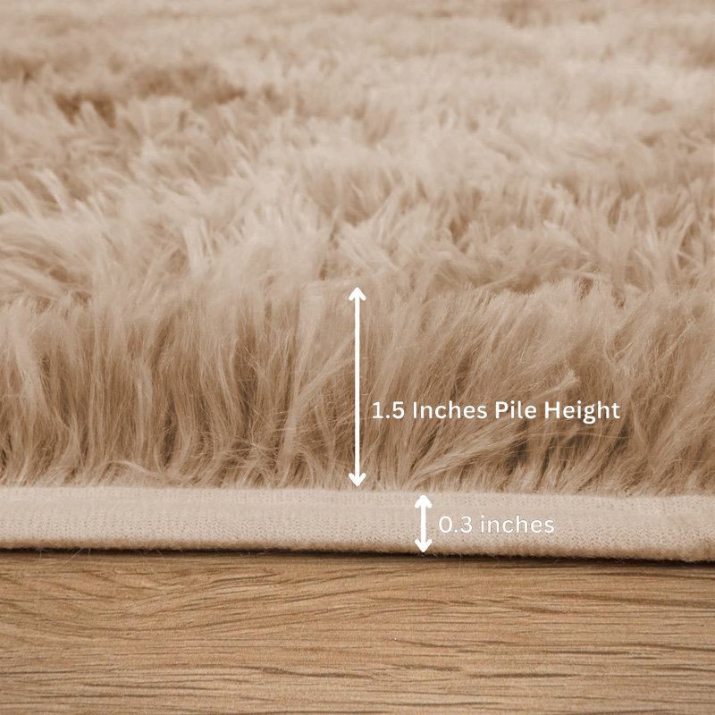 Aajon Solid Colour Shag Area Rug, Runner 60 x 220cm