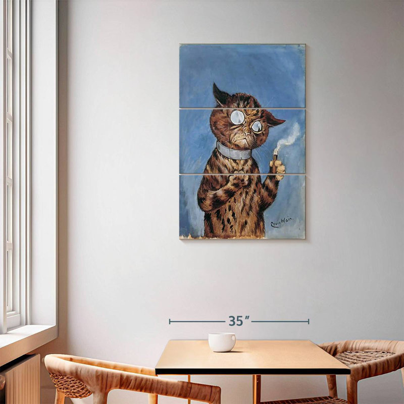 Chat Ketti avec un cigare, H 57 po x l 36 po