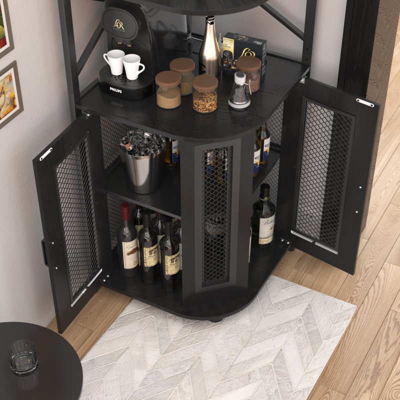 Garde-manger avec tablette ajustabel, garde-manger avec prises, Noir
