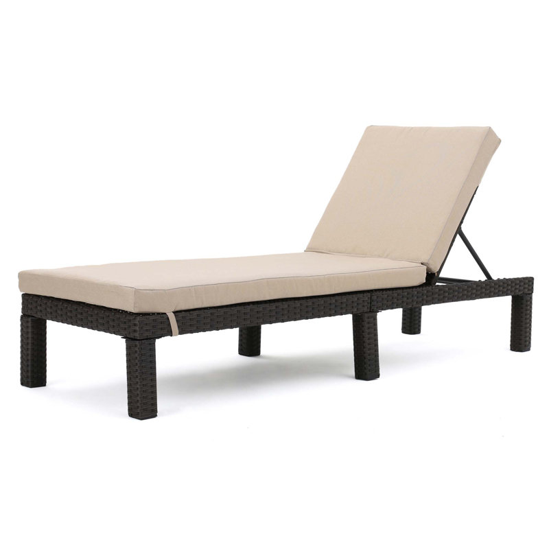 FAUTEUIL PUERTA KD CHAISE, CADRE BRUN FONCÉ AVEC COUSSIN BEIGE