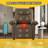 Chenille Fabric Recliner Chair with 8-Point Massage & Heating,Remote Control & Side Storage Pockets-1118626145
