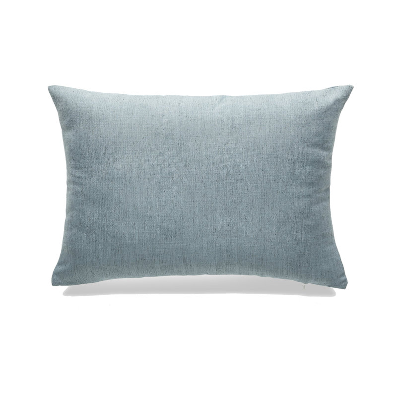 Housse de coussin rectangulaire en polyester , Housse de coussin seulement - sans coussin, H 12 po x l 18 po, Bleu acier