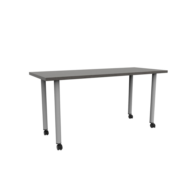 Table multi-usage avec pieds et roulettes Jurni, H 29,50 po x L 60 po, gris