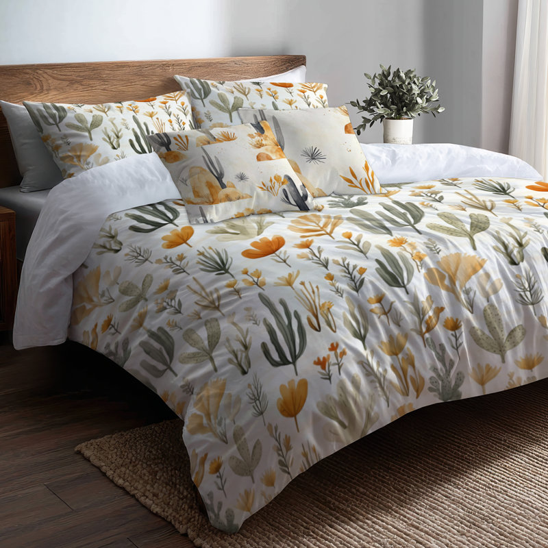 Boho Desert Minimal III Bedding, King Comforter + 5 Additional Pieces