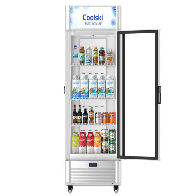 6.5 Cu.ft. Beverage Refrigerator And Cooler Commercial Glass Door Display Refrigerator With Led Lighting And Adjustable Shelves, Beverage Display Cool — FIN-0018000 | Fridge.com
