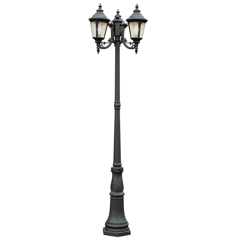 Lampadaire 3 lumières H 84,2 po Alessand, Or noir