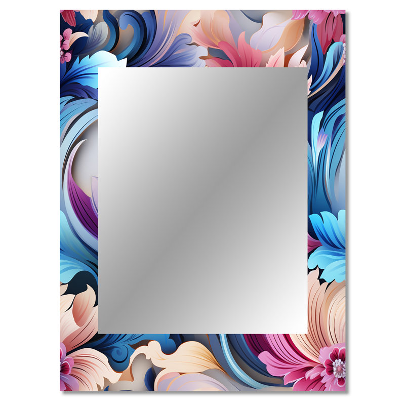 Motif de cachemire rose et mauve Aididam, 40 po x 30 po