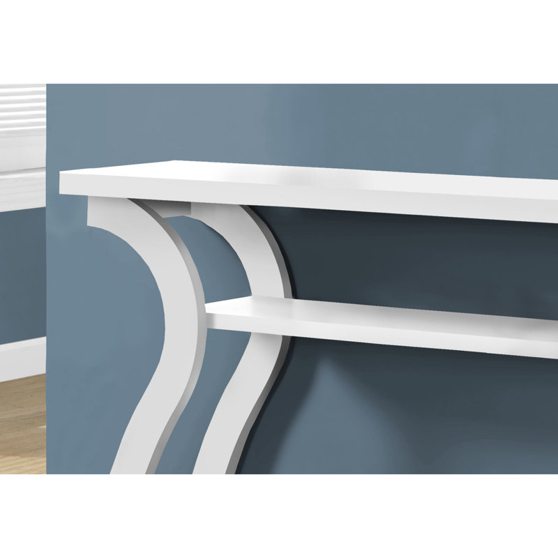 Table d'appoint, console, vestibule, étroit, canapé, salon, chambre à coucher, stratifié, contemporain, moderne, Blanc