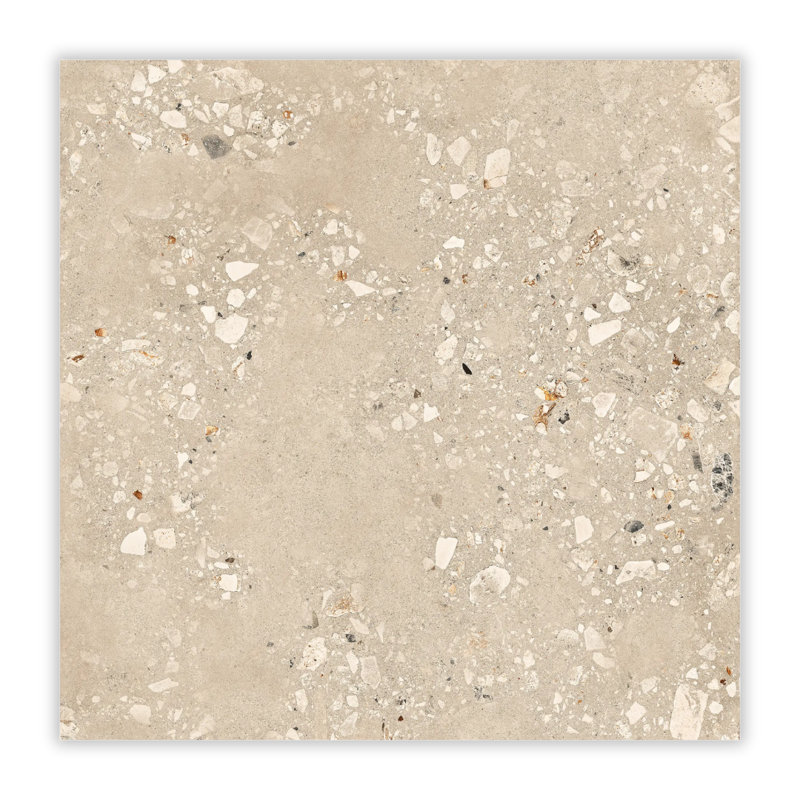 Carreau de sol en porcelaine grand format 36 po x 36 po Fragmenta Sand, Tanné