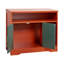 Armoire à litière pour chat avec contrôle des odeurs, fabrication de panneaux de particules, finition rouge et verte
