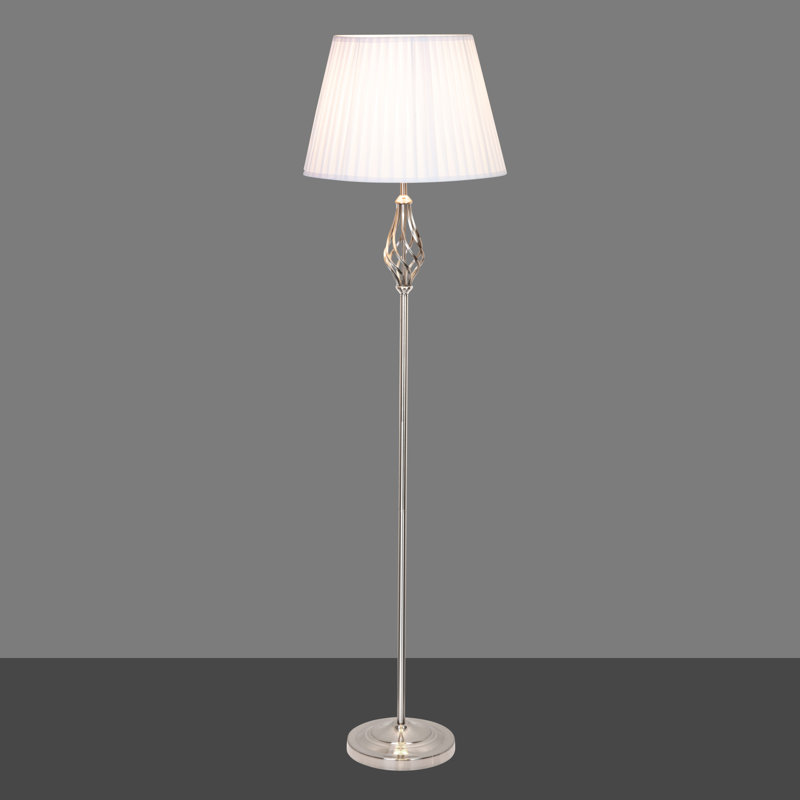 Backus 165cm Traditional Floor Lamp, Silver