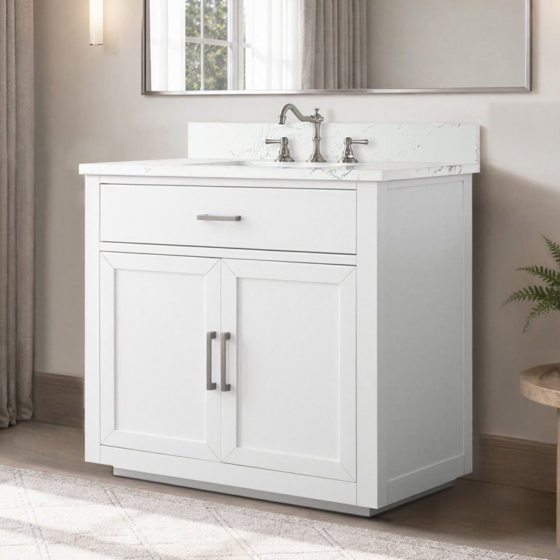 Ingalls 36'' Single Bathroom Vanity with Engineered Stone Top
