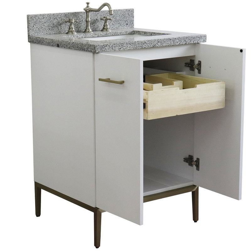 Ensemble de meuble-lavabo simple 25 po, gris