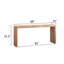 Console 69 po Natural Seagrass - Plateau tissé à la main avec structure en bois d'ingénierie