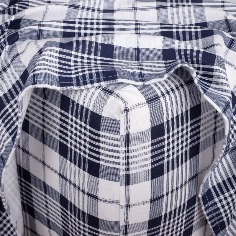 Ensemble de draps 100% flanelle de coton Kathy Ireland, Carreaux denim, Ensemble de draps pour grand lit + un drap-housse 