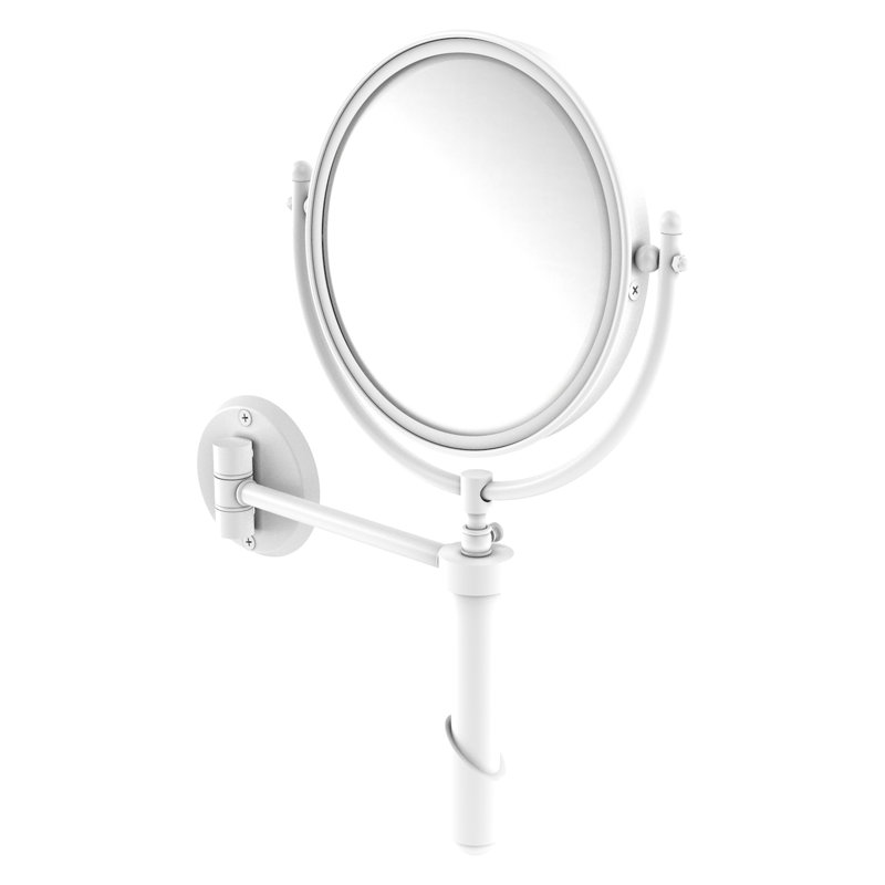 Miroir mural extensible 8 "avec grossissement, 2X, Blanc mat