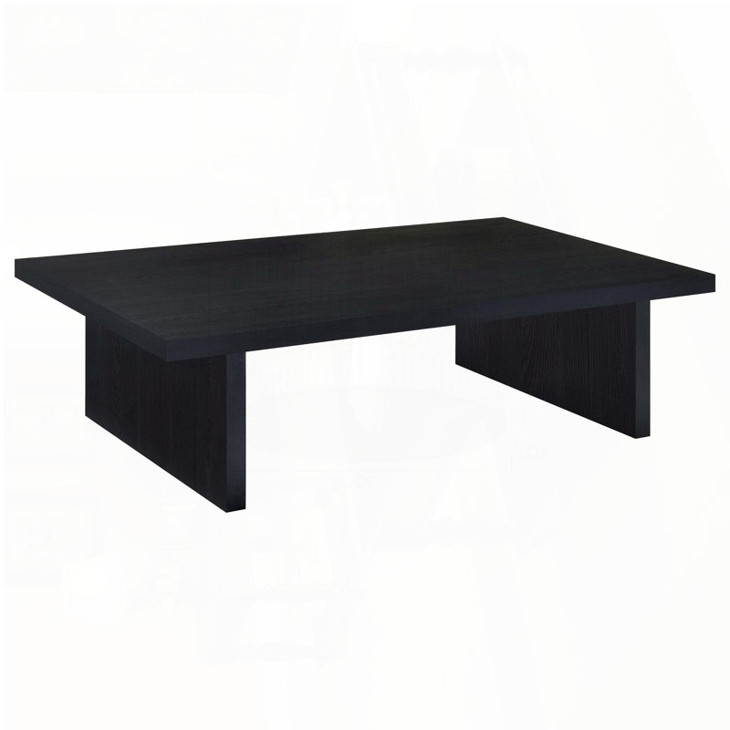 Table basse rectangulaire noire en stratifié