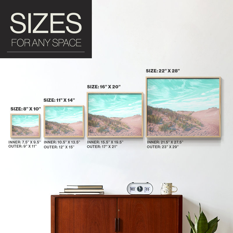 Dunes at Dawn IV -Framed Print - Restickable, H 8 po x l 10 po, Naturel