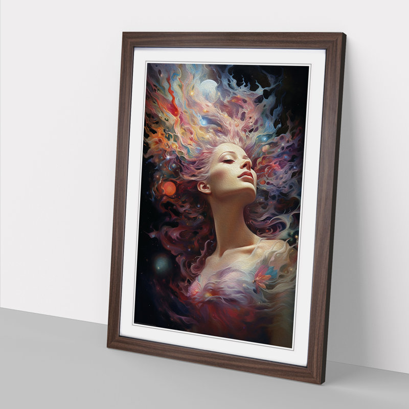 Universe Realism Art - Framed Print, 34cm H x 25cm W, Walnut Framed