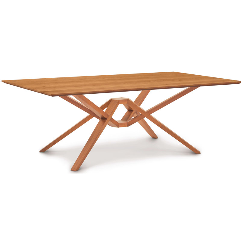Table de salle à manger fixe en bois massif 48 "Exeter, Cerisier naturel, L 84 po x l 48 po