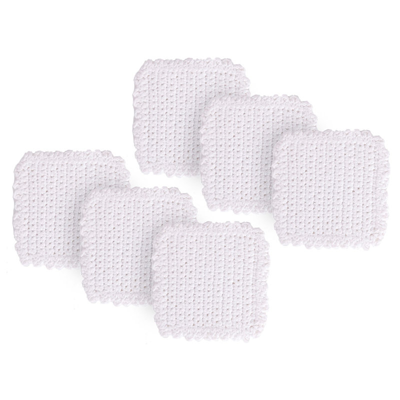 Sous-verres - ensemble de 6, Blanc