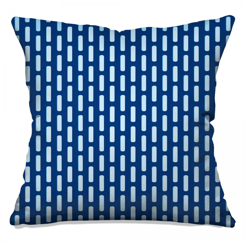 Coussins décoratifs à rayures verticales bleues, 14 X 14 pouces