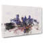Minneapolis Skyline at Dusk Watercolour - Wrapped Canvas-56665123