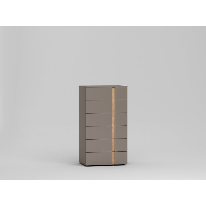 Terry Solid Wood 50cm W 6 - Drawer Chest of Drawers, Brown