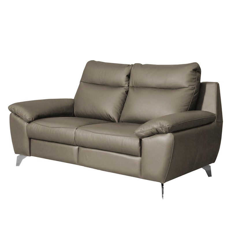 Edelweiss 2 Seater Genuine Leather Sofa, Taupe