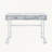 Jive Desk in White Engineered Stone with Chrome Finish
