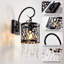 1-Light 16cm Dimmable Crystal Armed Sconce