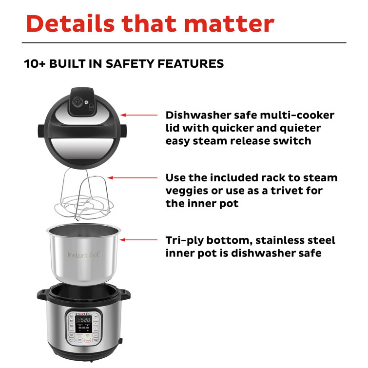 Della 8-in-1 Programmable Electric Pressure Cooker Stainless Steel