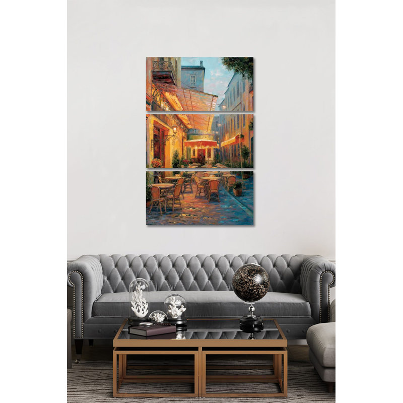 Café 2008, Arles France sur toile par Haixia Liu