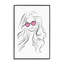 Lunettes de soleil à motif de cœurs roses Leila, estampe numérique, design par Martina Pavlova-662645191-662645189