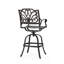Tabouret pivotant en fonte d'aluminium