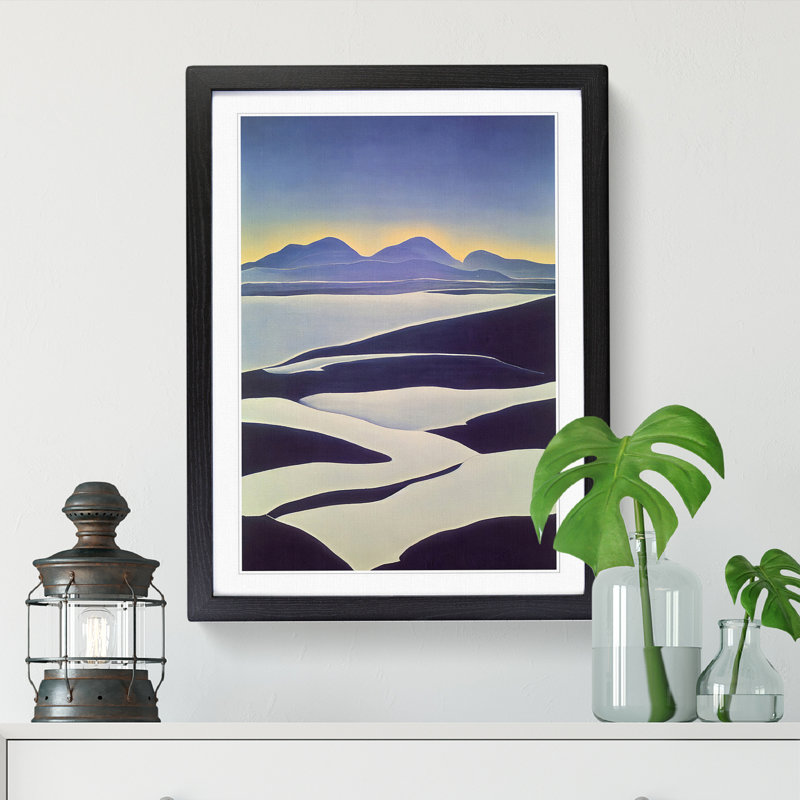 Winter Landscape - Single Picture Frame Print, 64cm H x 46cm W x 2cm D, Oak