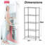 5 Tier Metal Wire Storage Organizer Rack, Shelving Unit