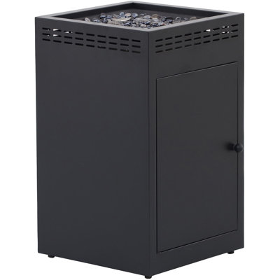 Rectangle Steel Propane Smokeless Fire Column