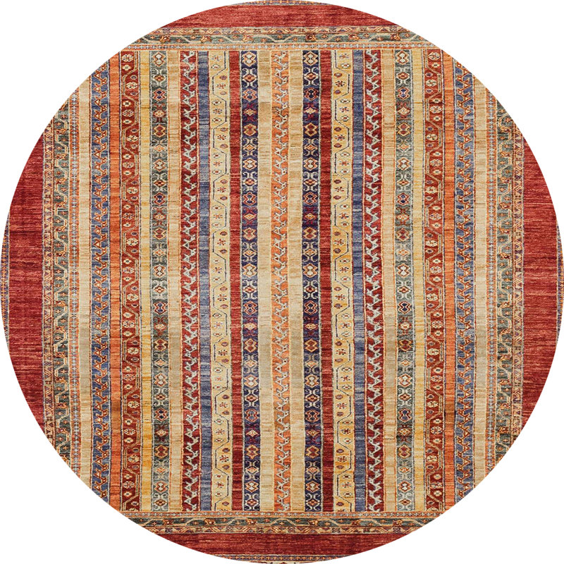 Tapis abstrait moderne 3751ABS3751, Rond 7 pi